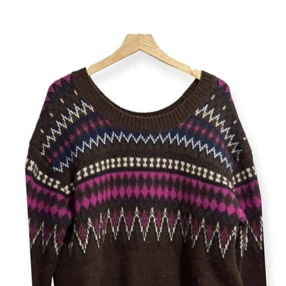 Junya Watanabe Comme des Garçons, Brown multi Jacquard Sweater, Fair Isle, Size - Picture 9 of 15